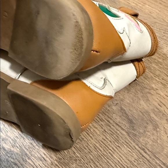 Tucker & Tate Kids Floral Cowboy Boots - Tan and White - size 12 - Picture 6 of 6